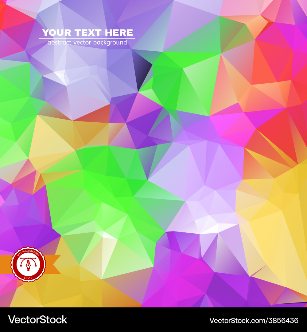 Abstract colorful triangles background Vector Image