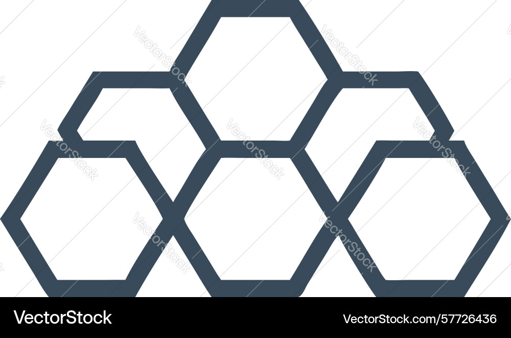 Interlocking hexagon pattern for abstract vector image