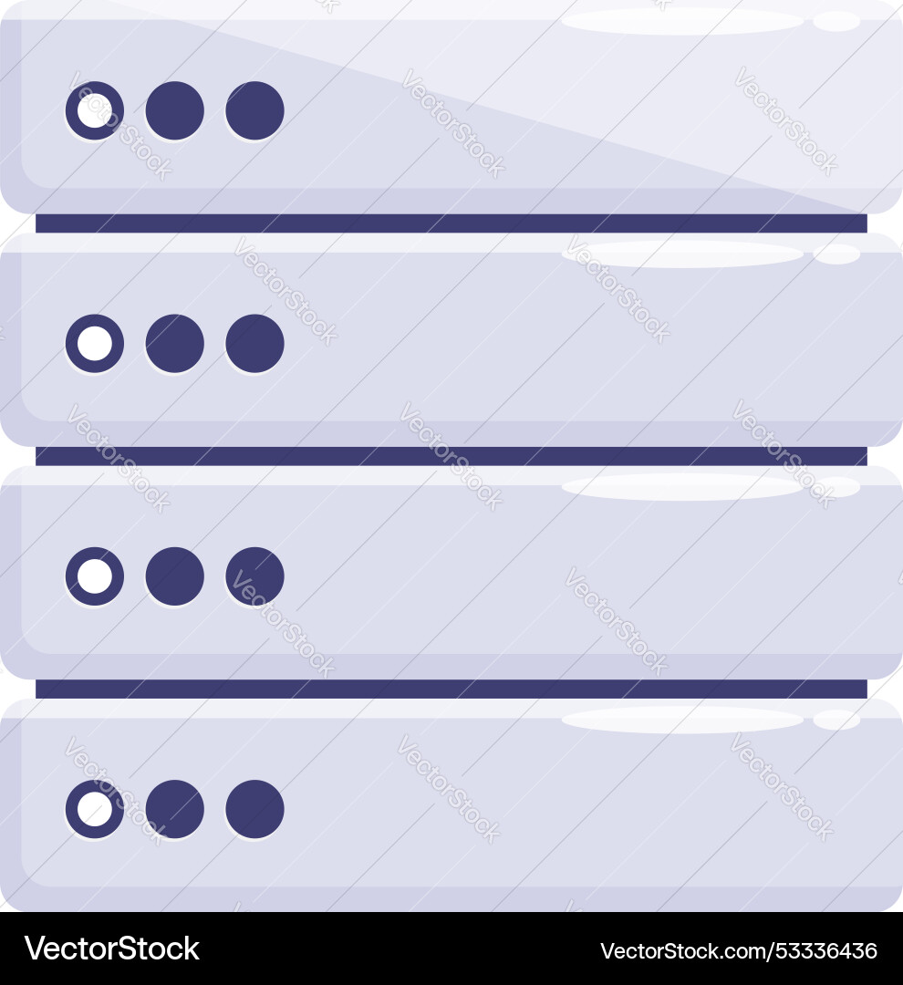 Server stack performing cloud computing operations Server stack performing cloud computing operations vector image