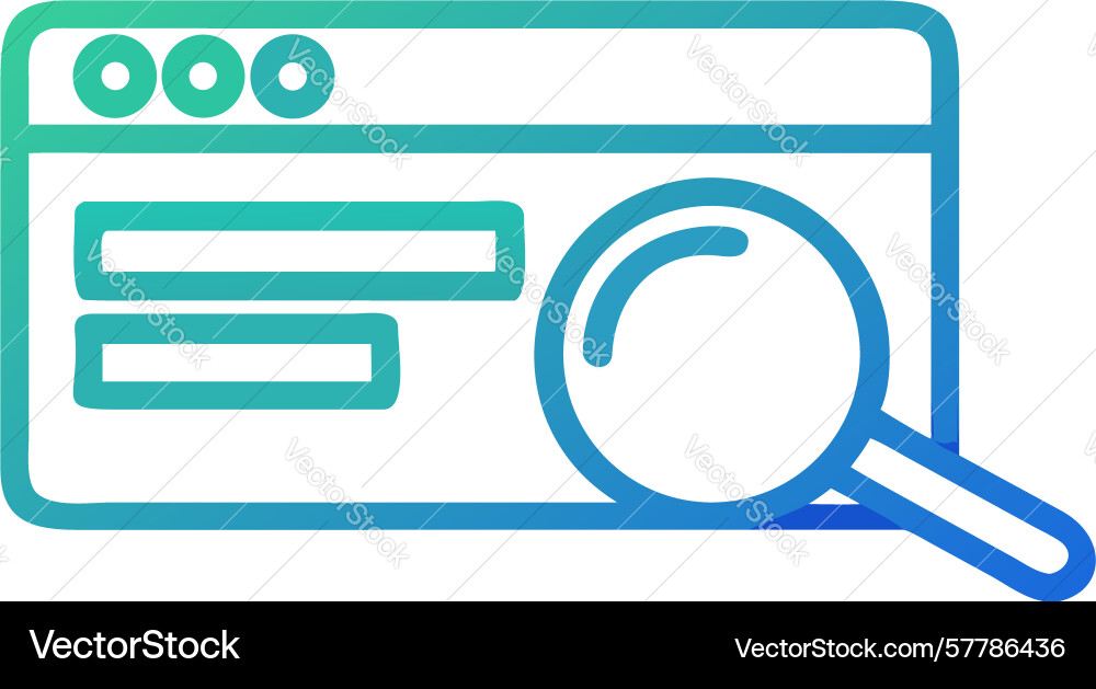 Website search icon browser interface element vector image