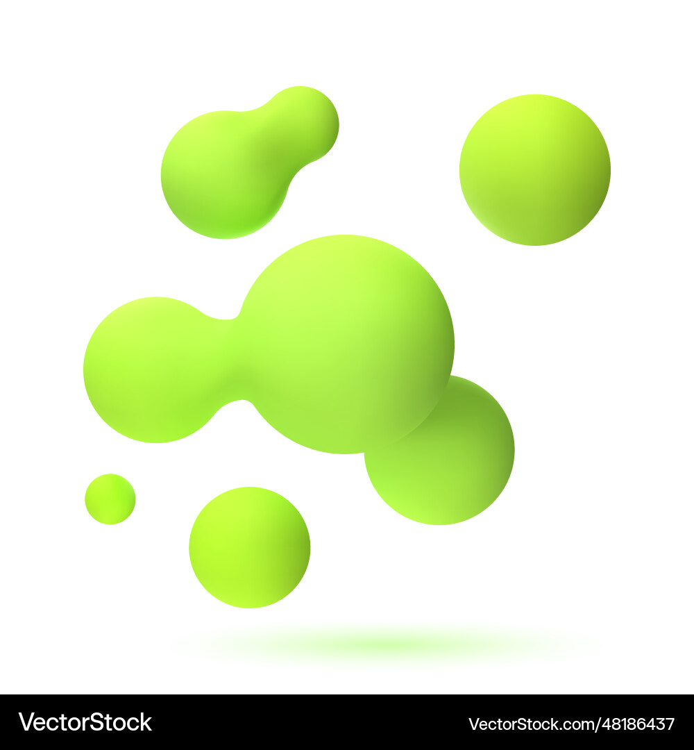 3d abstract blobs set 3d abstract blobs set vector image