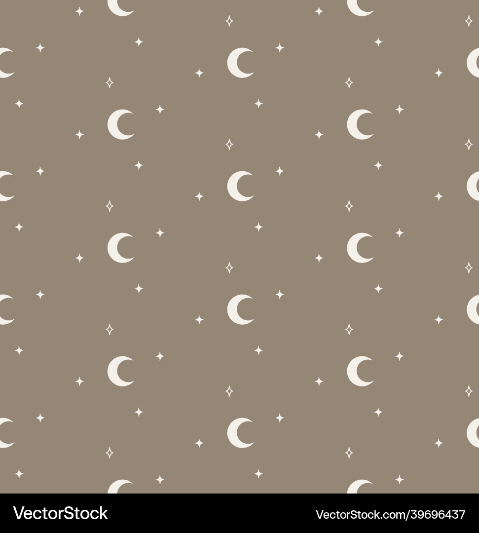 Abstract background seamless pattern color moon vector image