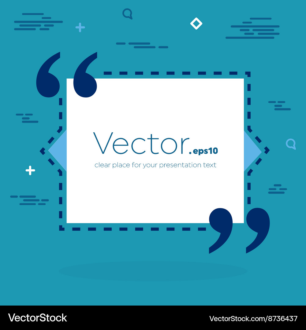 Abstract concept empty speech square quote Vector Image