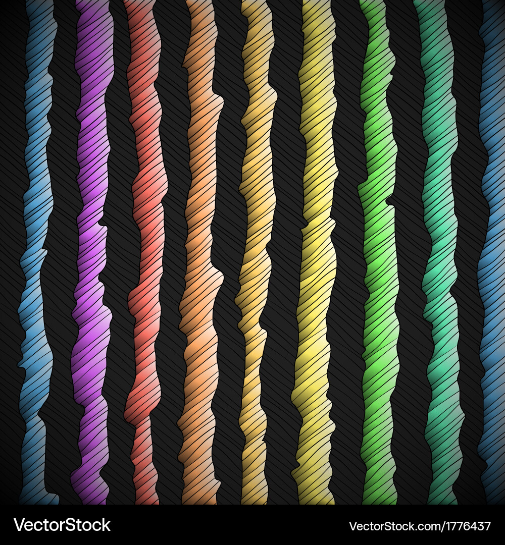 Abstract pattern with colorful stripes from hills vector image