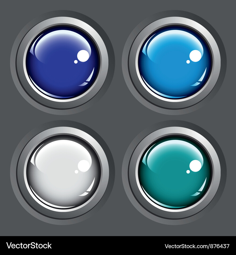 Colored buttons Vector Image