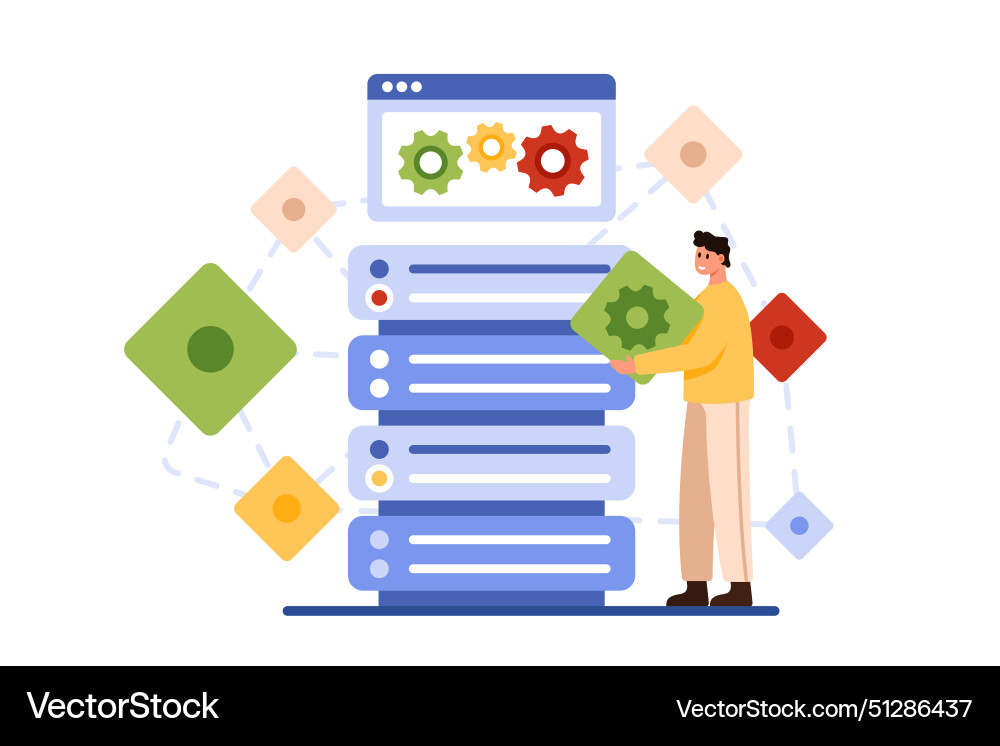 Decentralized application for peer to network Decentralized application for peer to network vector image