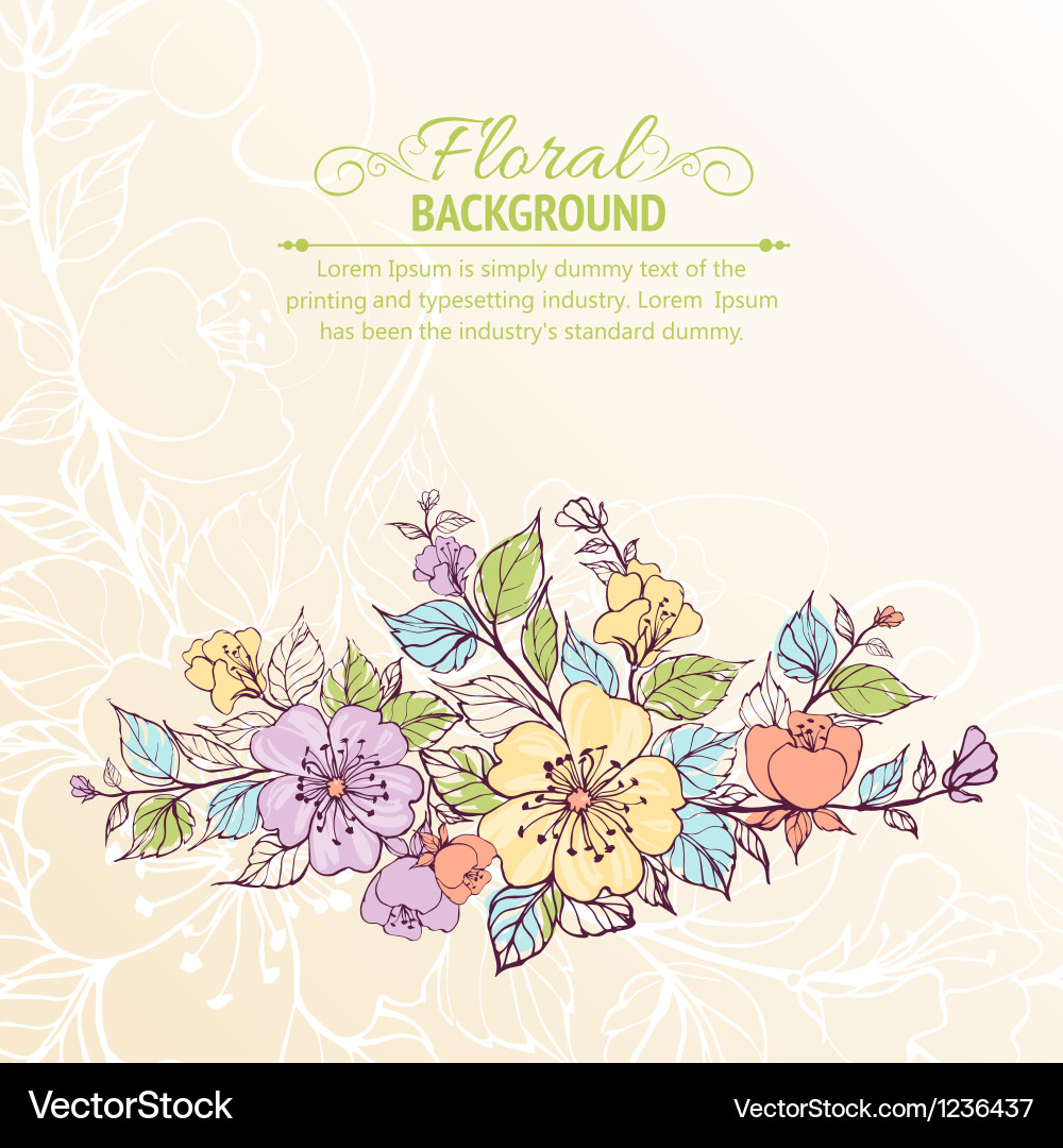 Flower background Royalty Free Vector Image - VectorStock
