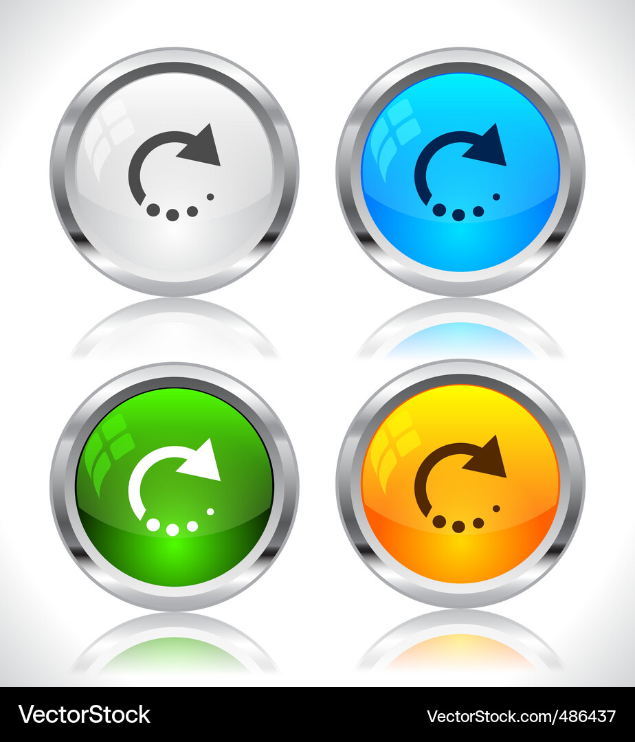 Metal web buttons Vector Image