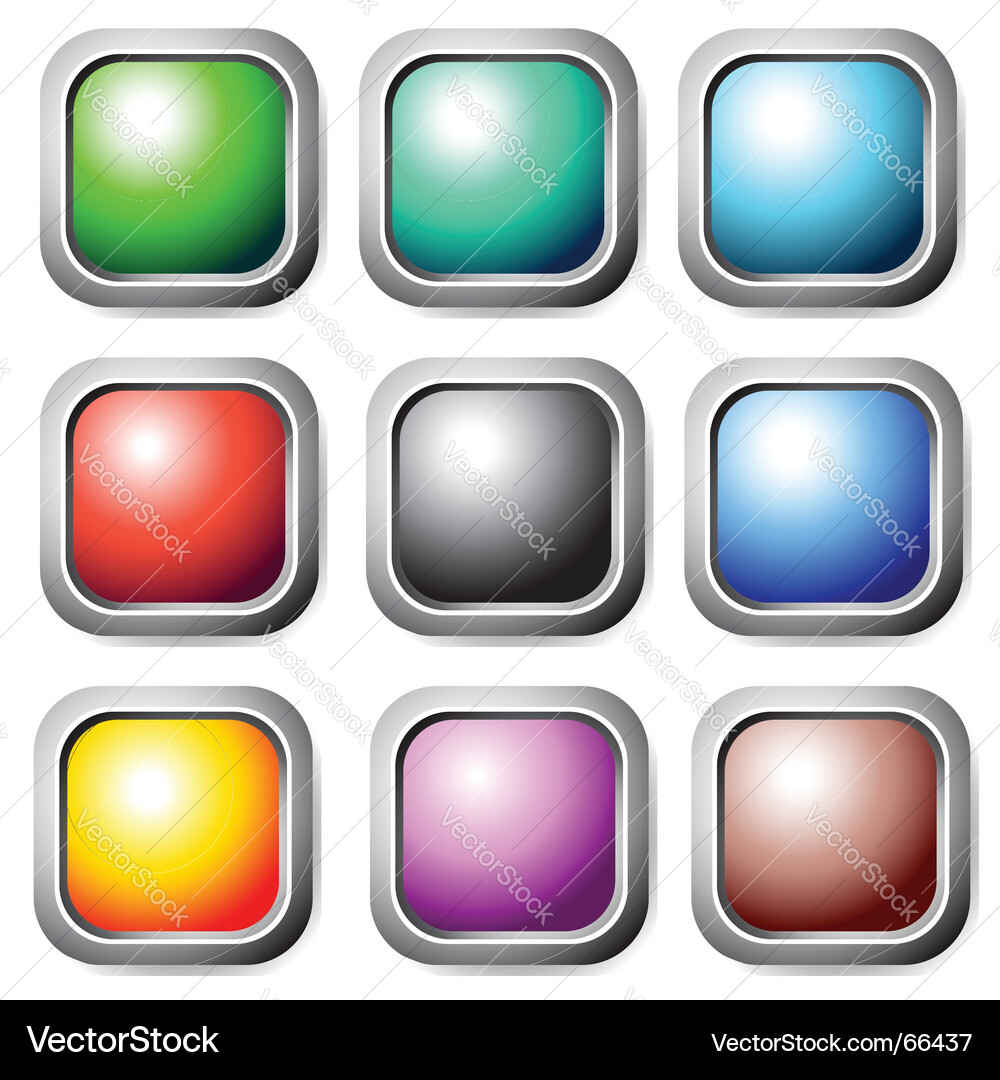 Modern Button Set Vector Image