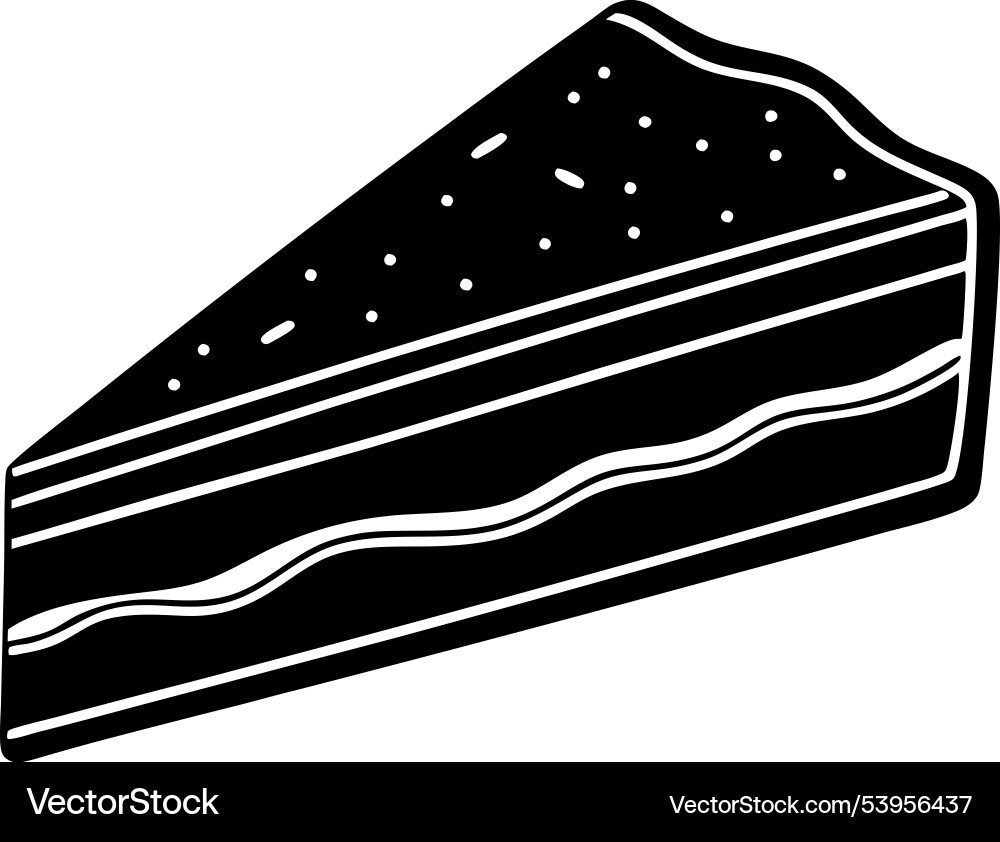 Notion style slice cake Vector Image