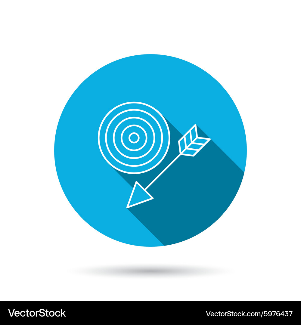 Target with arrow icon dart aim sign Vector Image