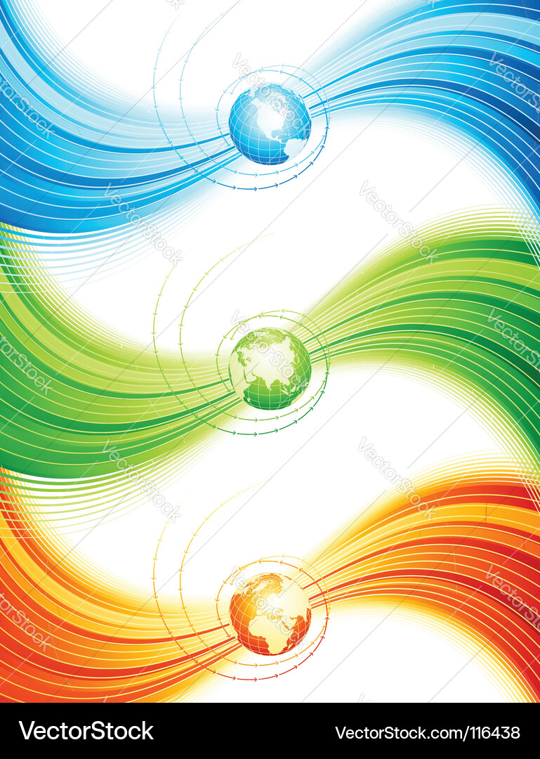 Global Abstract World Map Vector Image