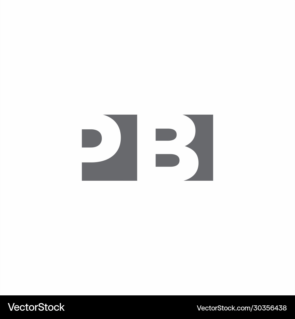 PB Monogram Logo - Elegant Letter Combination vector image