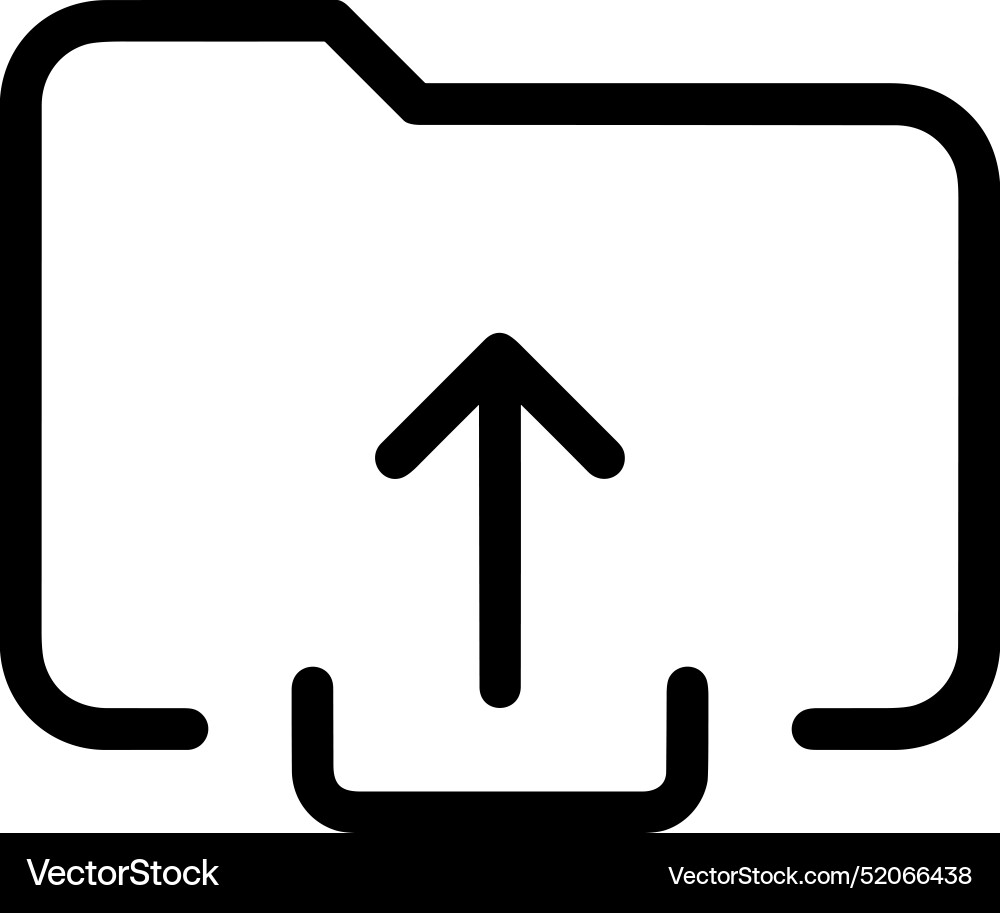 Upload outline icon symbol image Vector Image