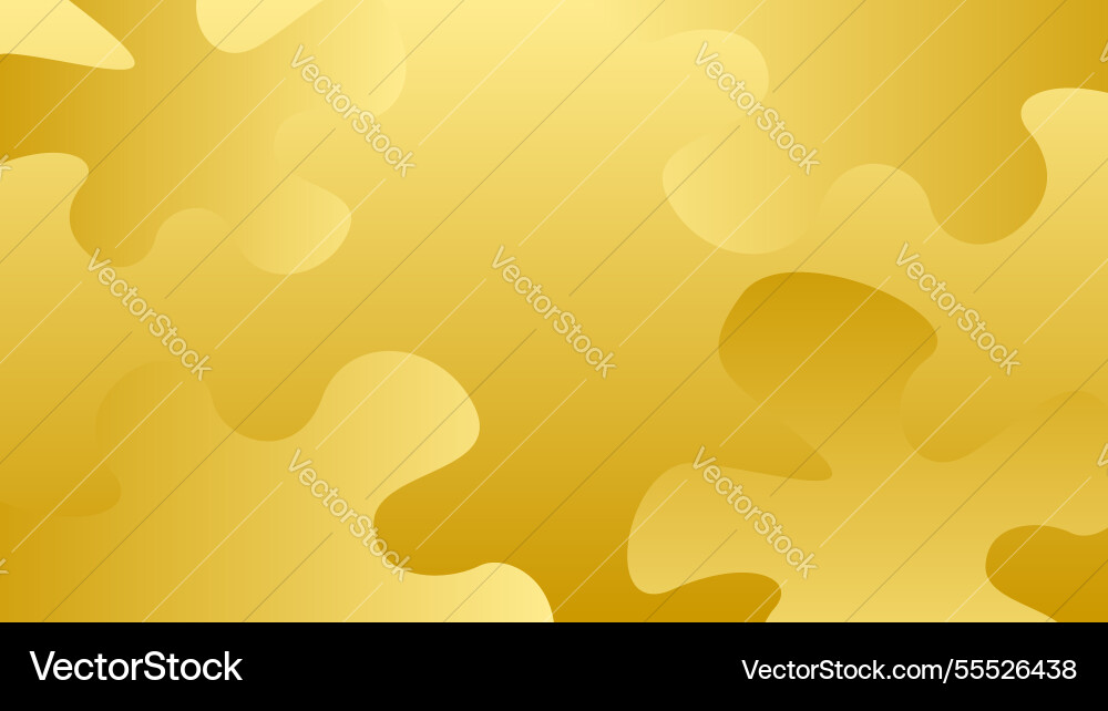 Yellow gold gradient with blob free form shape vector image