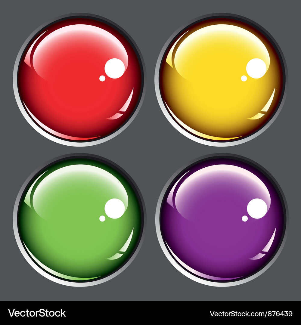 Colored buttons Vector Image