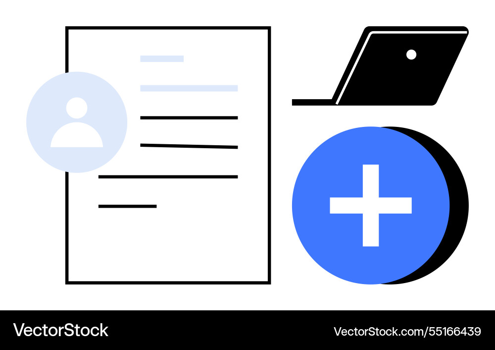 Digital document creation and online user Digital document creation and online user vector image