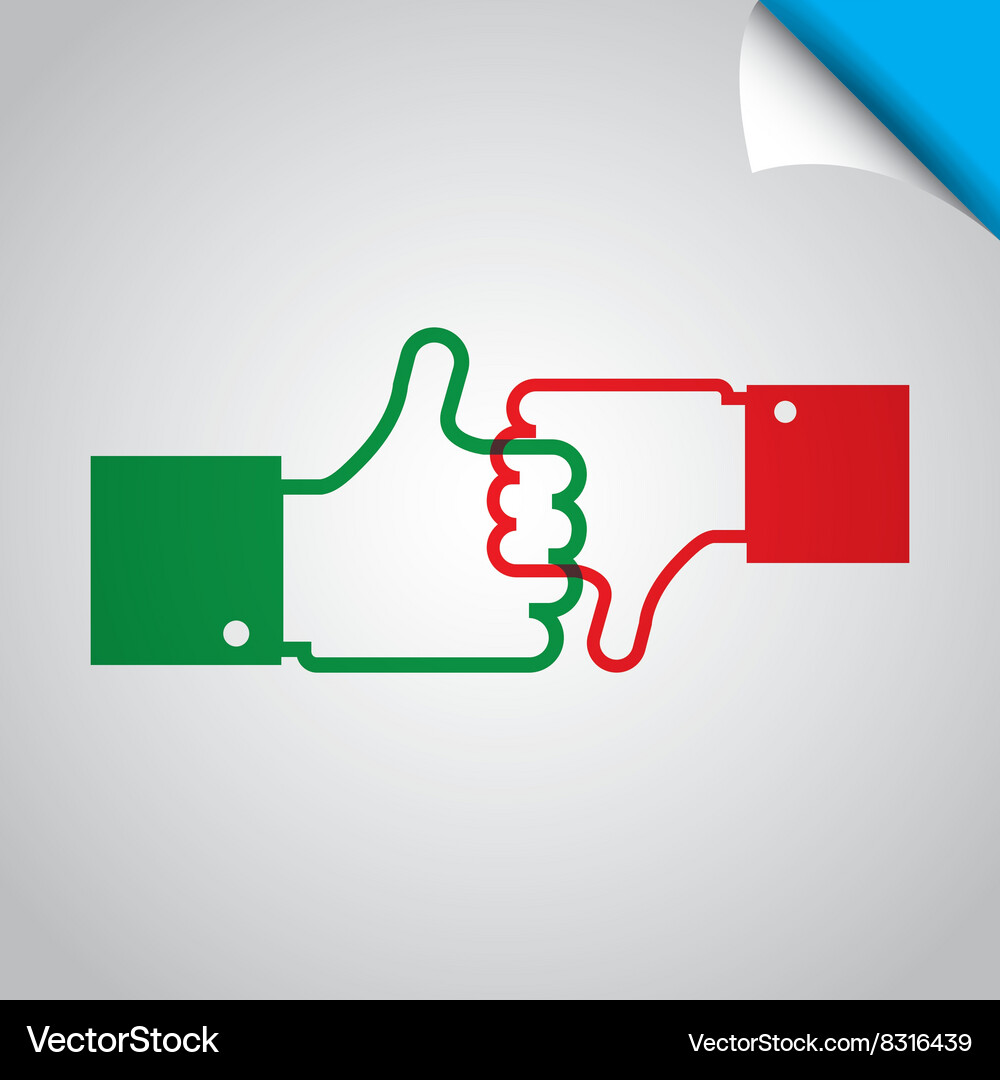 Hand like and elements design Vector Image
