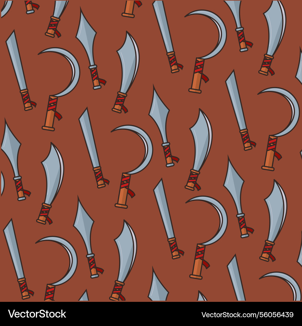 Medieval weapons pattern background vector image