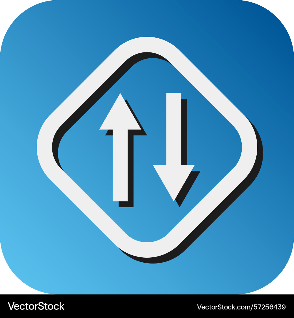 Two way glyph gradient background icon Vector Image