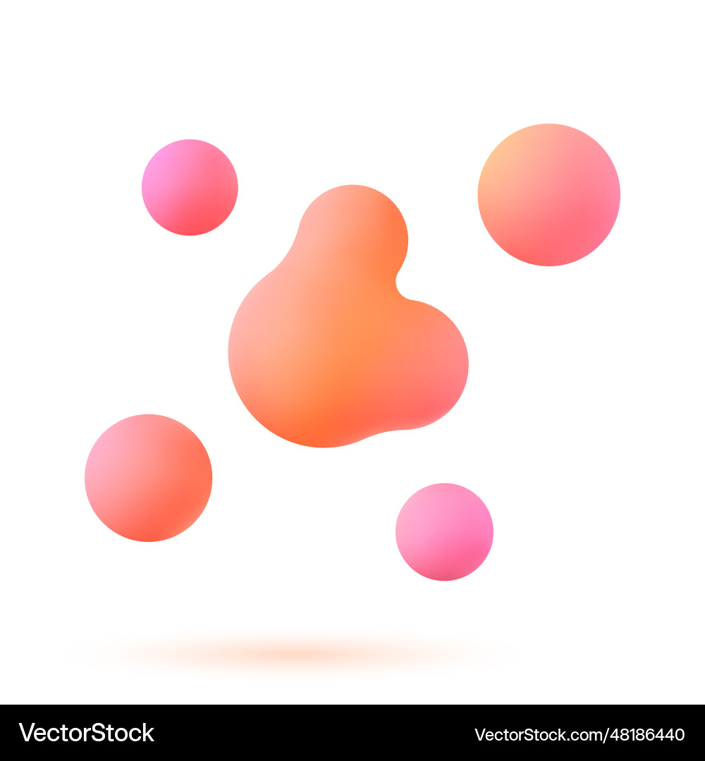 3d abstrakte blobs set 3d abstrakte blobs set vektorbild