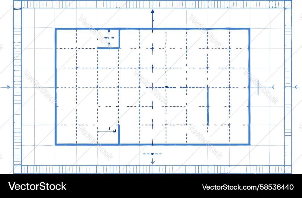 Blueprint Grid Overlay Vector Image