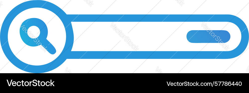 Circular search bar icon modern query interface vector image