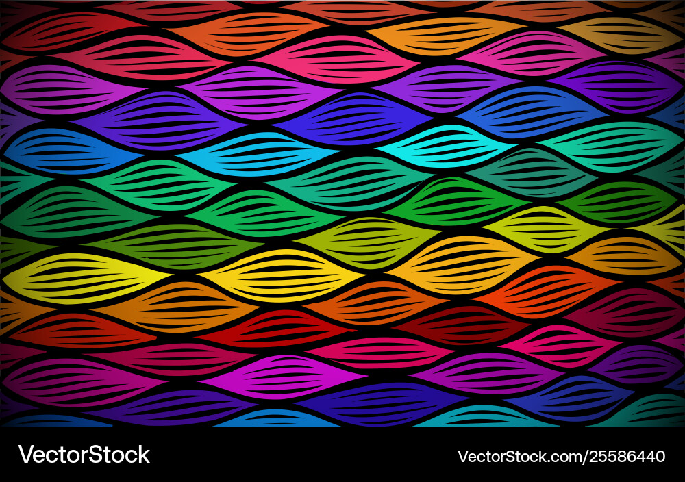 Colorful Abstract Wave Pattern Vector Image