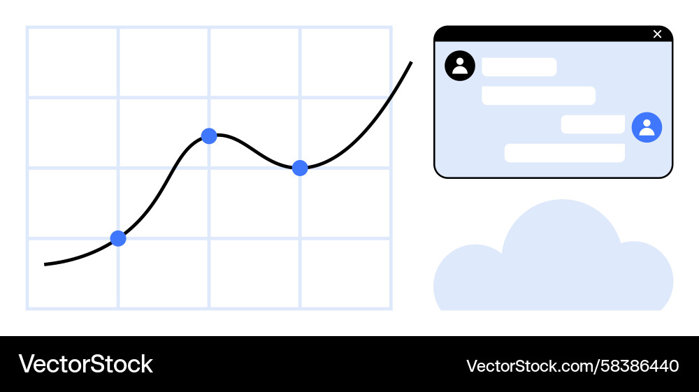 Data Analytics & Communication Graph Vector Image