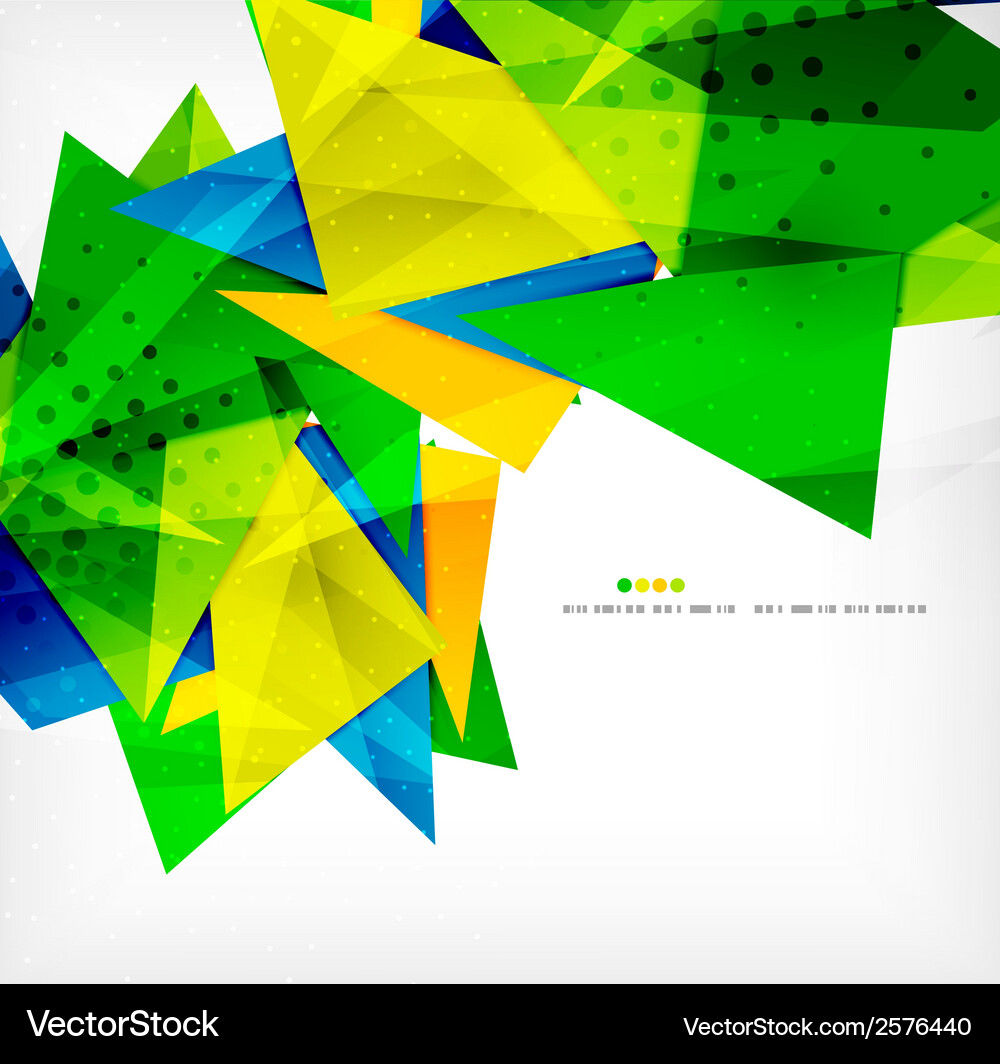 Modern 3d glossy overlapping triangles Vector Image