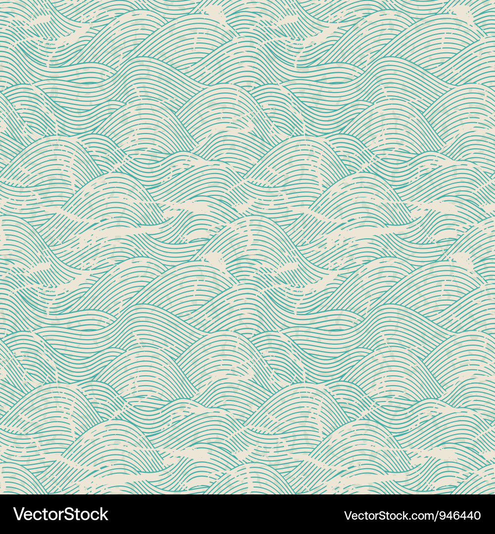 Ocean Wave Pattern Background vector image