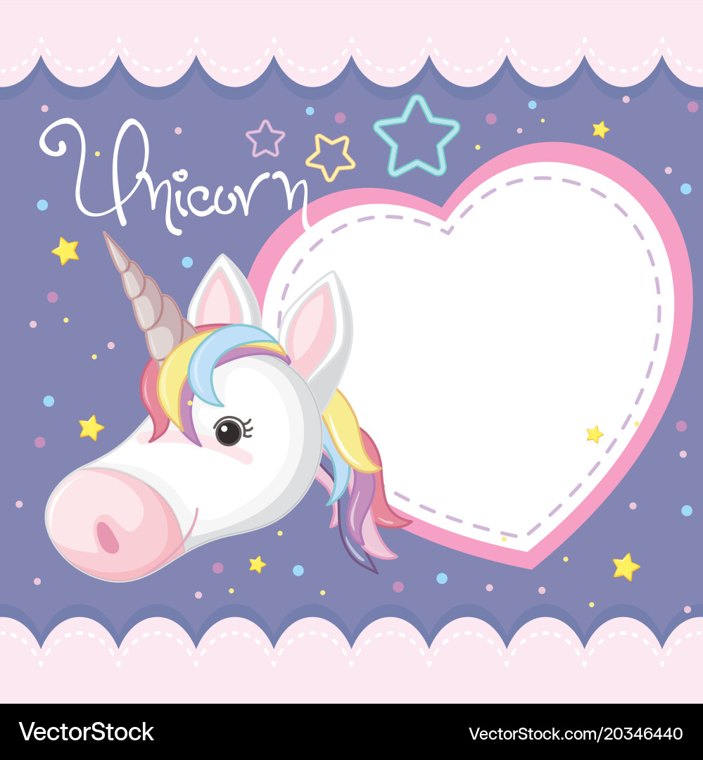 Purple Unicorn Banner Template – Royalty-Free Vector | VectorStock, image size:999x1080