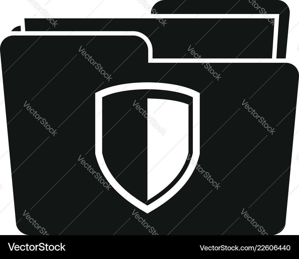 Secure Folder Icon - Simple Style vector image