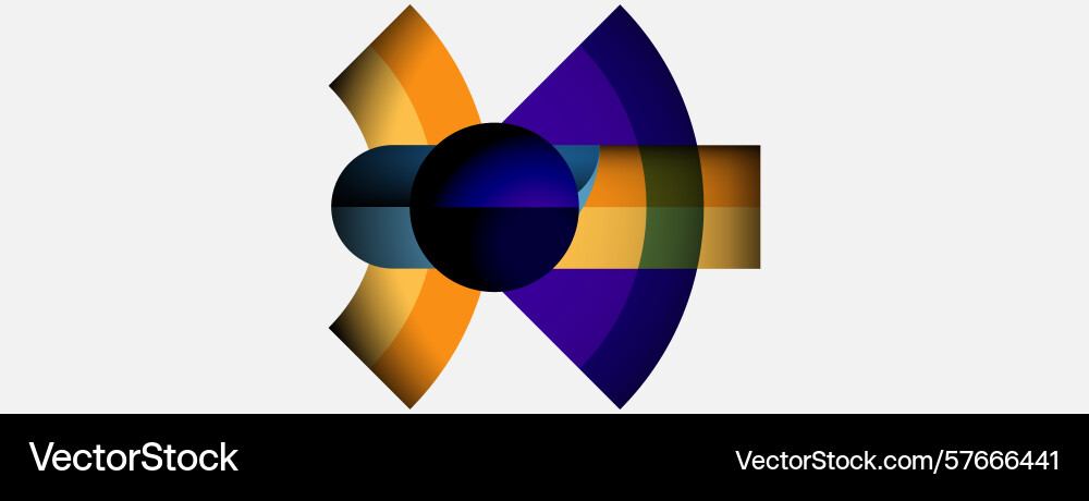 Abstract colorful design shapes overlap creating Abstract colorful design shapes overlap creating Vector Image