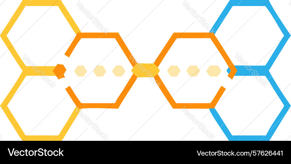 Abstract hexagonal structure design for science vector image