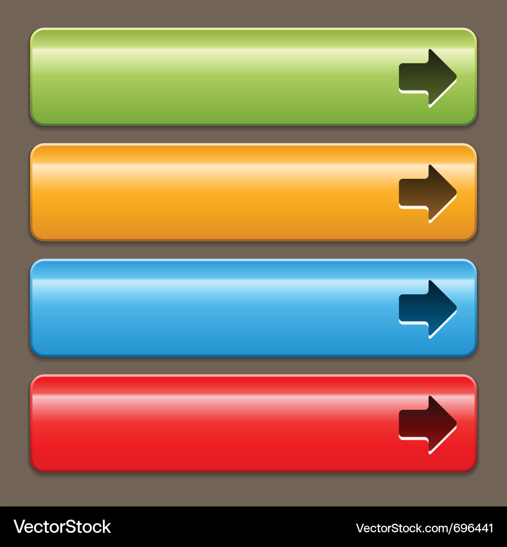 Arrow Buttons with Dark Background Vector Image