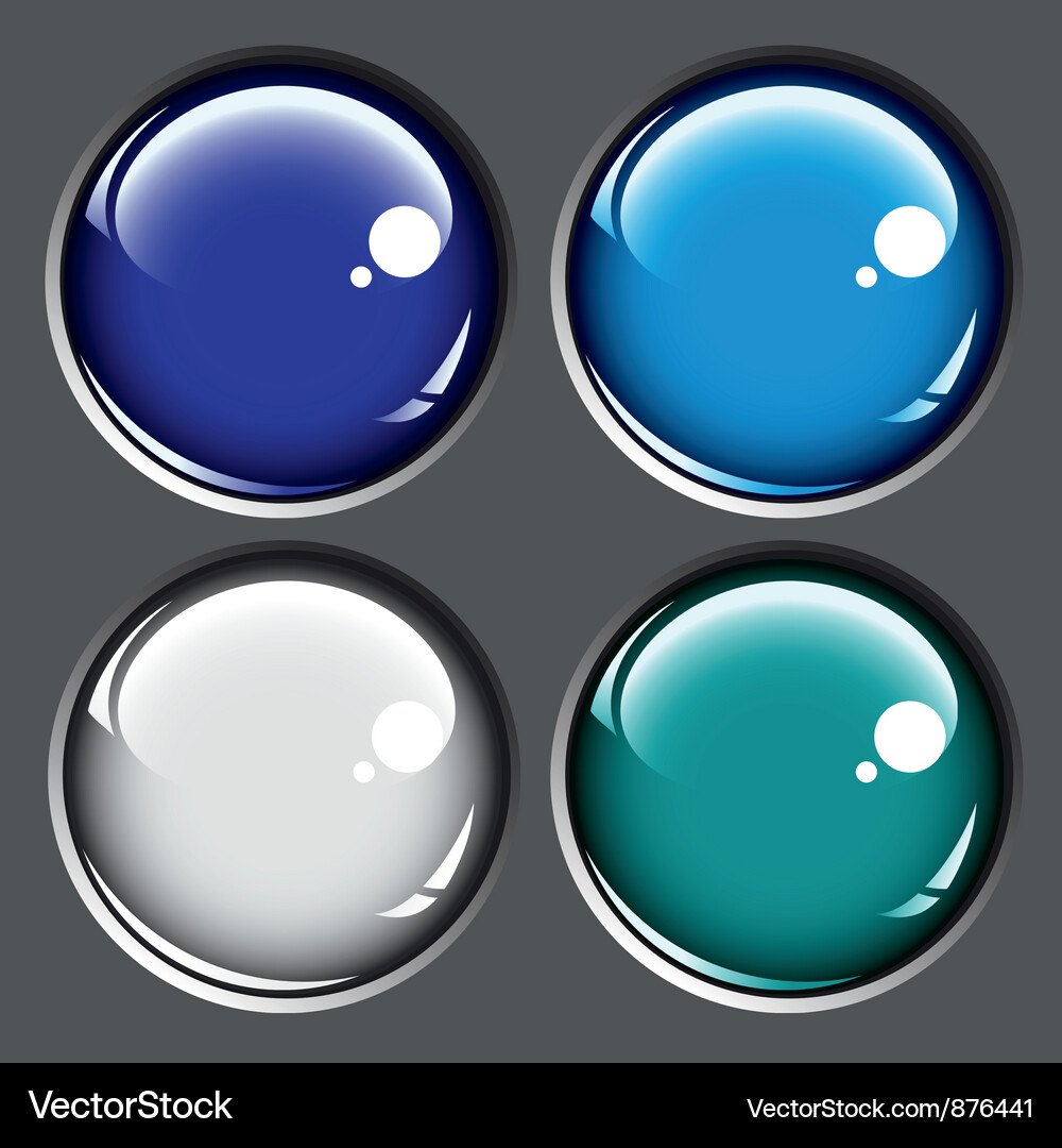 Colored buttons Vector Image