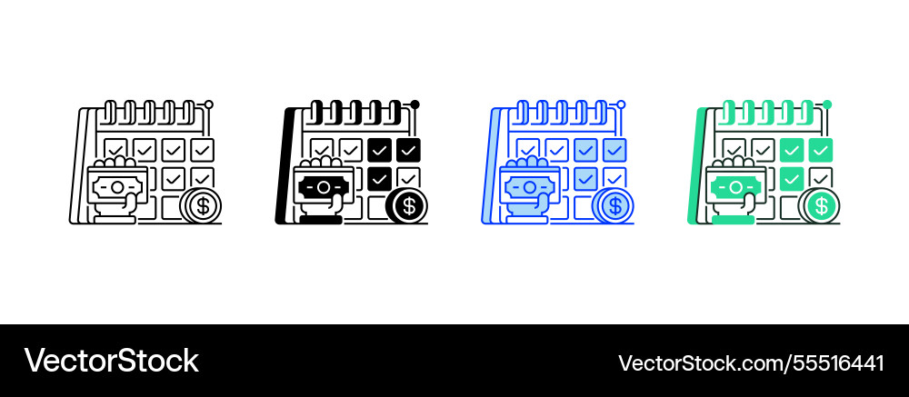 Installment payment line icon linear style sign Installment payment line icon linear style sign vector image