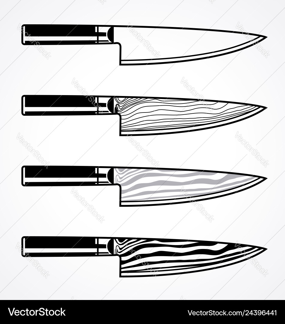 Knife outline chef Vector Images \u0026 Graphics for Commercial Use | VectorStock, image size:951x1080