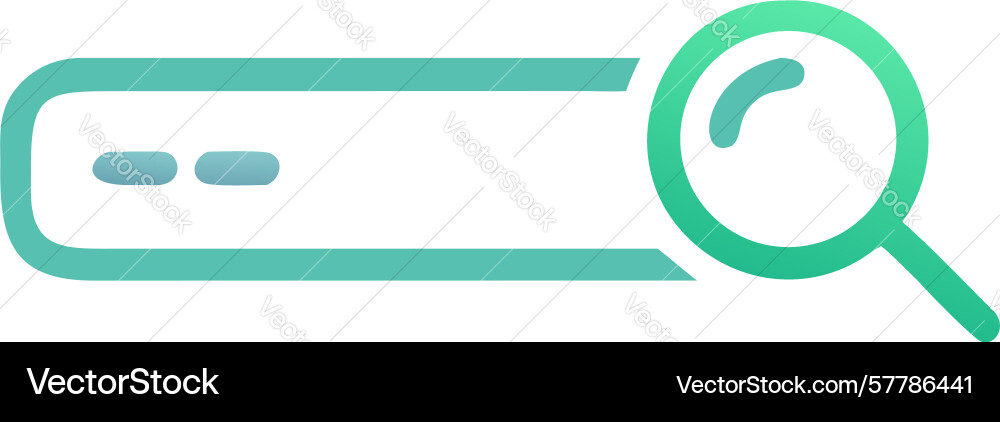 Minimalist search icon with horizontal bar design vector image