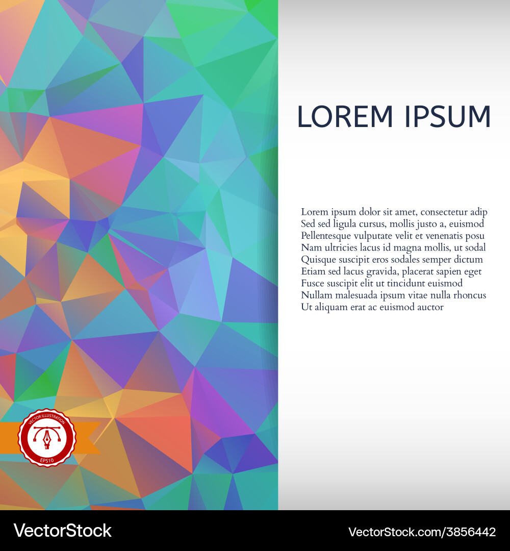 Abstract colorful triangles background Vector Image