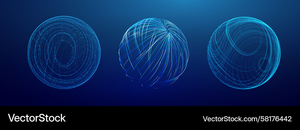 AI Particle Globe Data Sphere Vector Image