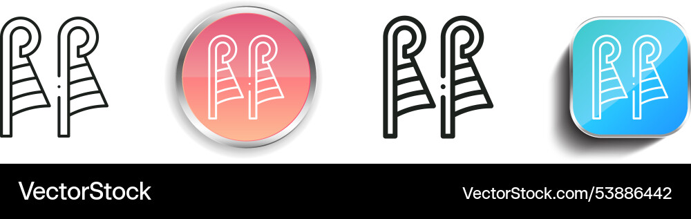 Feather of maat icon thin linear regular vector image
