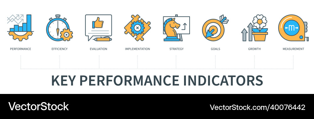 KPI Monitoring & Growth Strategy Vector Image