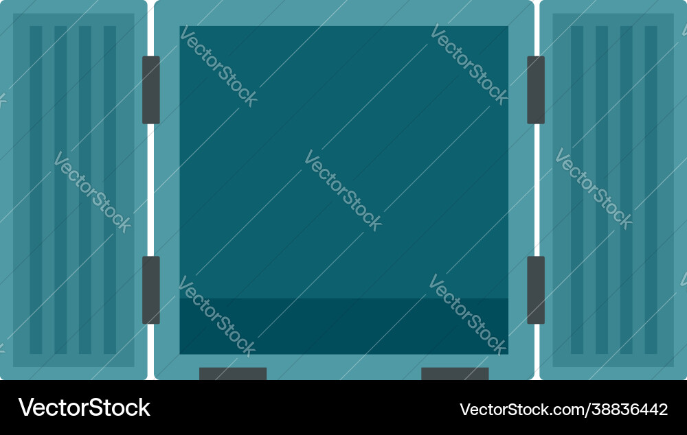 Open cargo container icon flat isolated Vector Image