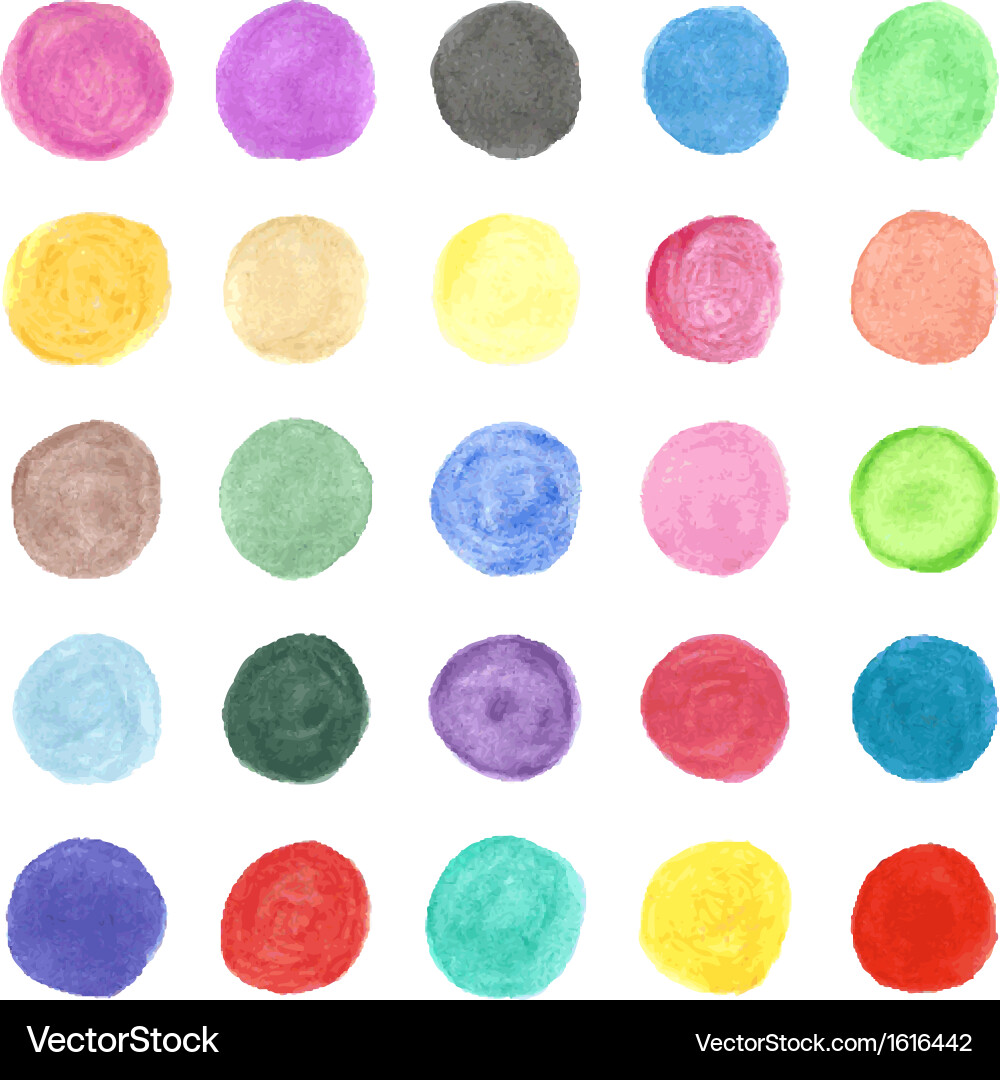 Watercolor Splash Circles Vector Image
