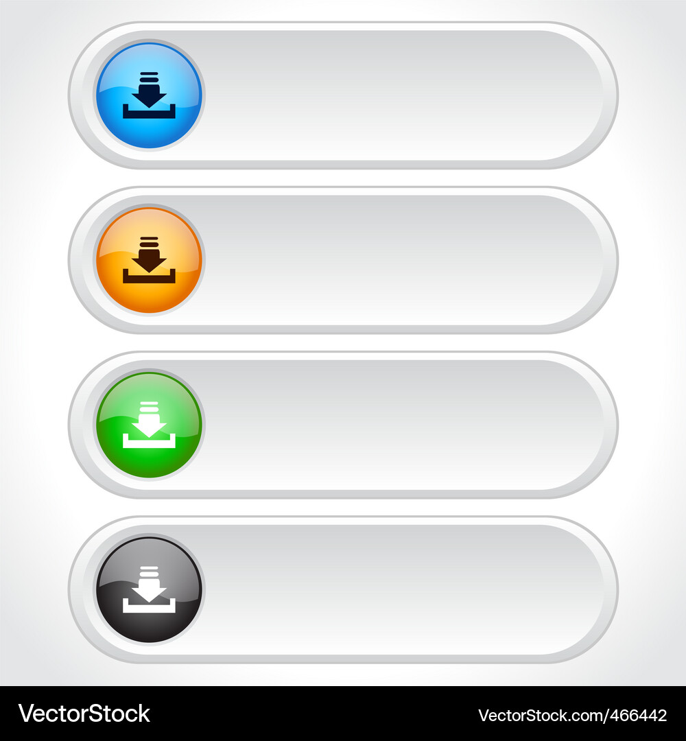 Web Buttons - Collection Vector Image