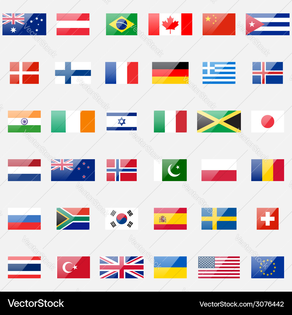 World Flags Collection vector image