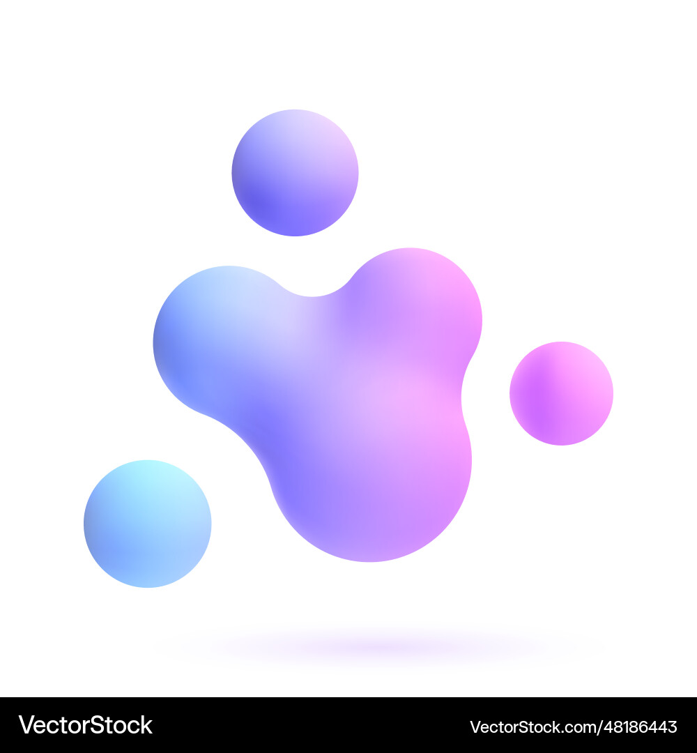 3d abstrakte blobs set 3d abstrakte blobs set vektorbild