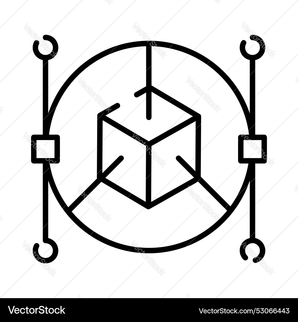 3d modeling design ready to use icon isolated Vector Image